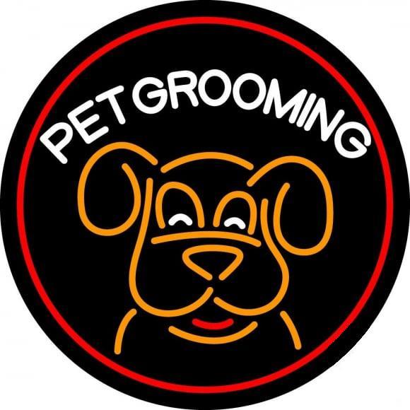 Custom Pet Grooming Phone Number Neon Sign Real Neon Light
