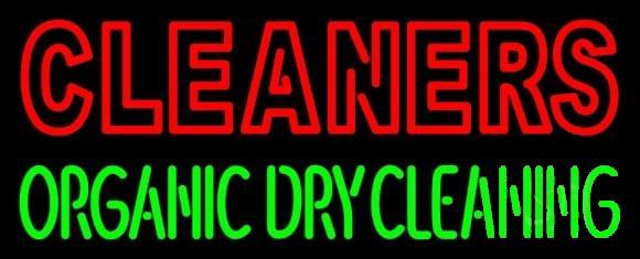 Custom Cleaners Organic Dry Cleaning Neon Sign Real Neon Light