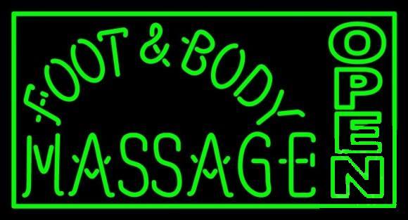 Custom Foot And Body Massage Open Neon Sign Real Neon Light