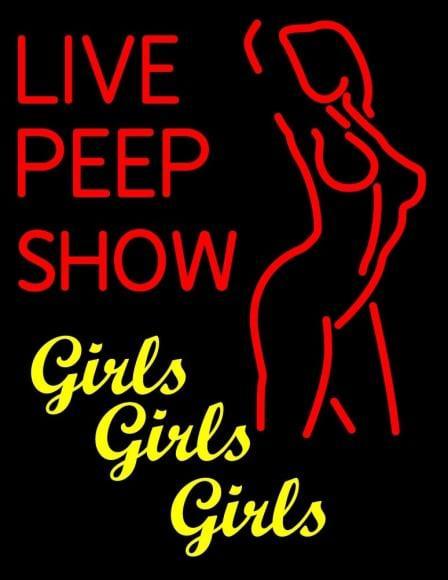 Custom Live Peep Show Neon Sign Real Neon Light