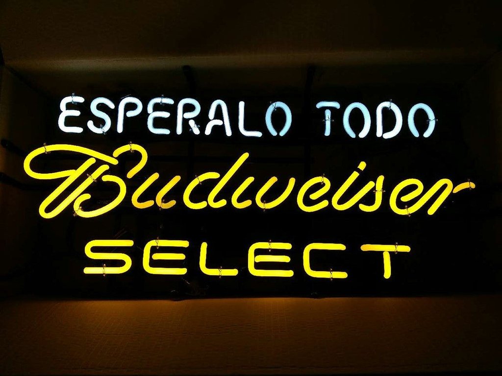 Custom Esperalo Todo Budweiser Select Neon Sign Real Neon Light