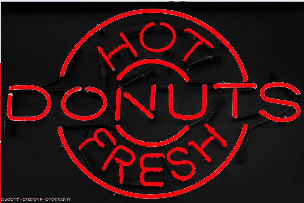 Custom Hot  Donuts Fresh Neon Sign Real Neon Light