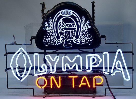 Custom Olympia On Tap Neon Sign Real Neon Light