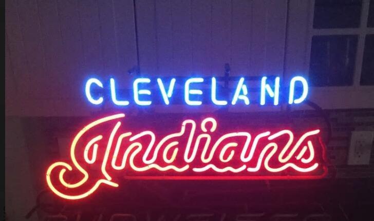 Custom Cleveland Indians MLB Sports Neon Sign Real Neon Light