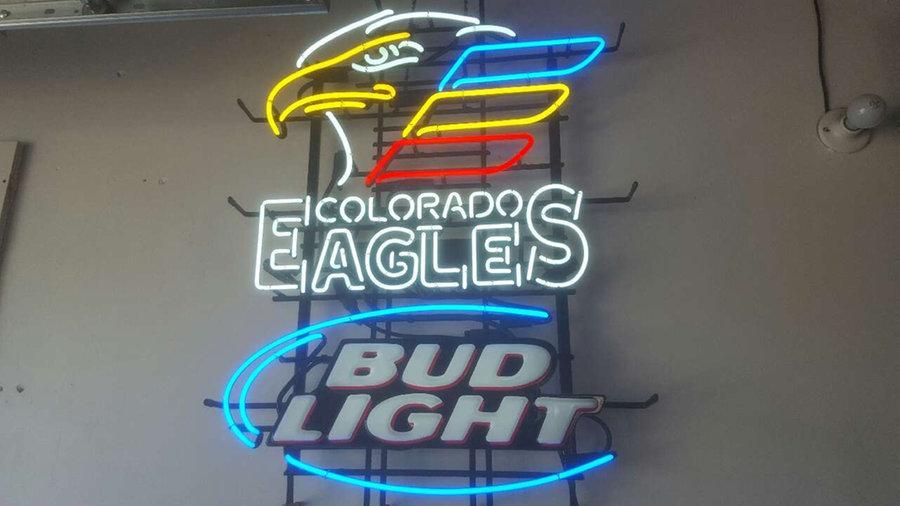 Custom Bud Light Colorado Eagles hockey Neon Sign Real Neon Light