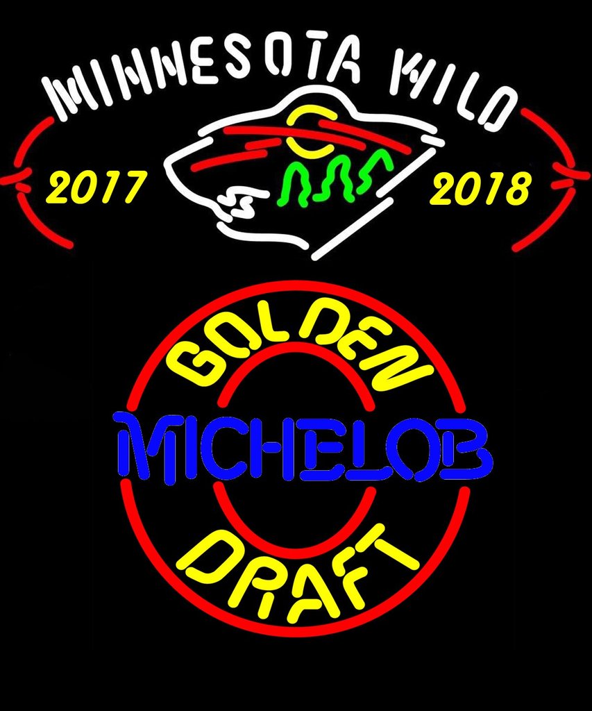 Custom Michelob Golden Draft Minnesota Wild NHL Sports Neon Sign Real Neon Light