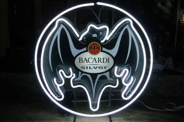 Custom Bacardi Silver Neon Sign Real Neon Light