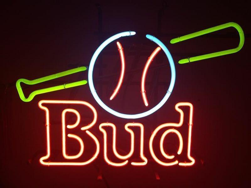 Custom Bud Baseball Neon Sign Real Neon Light