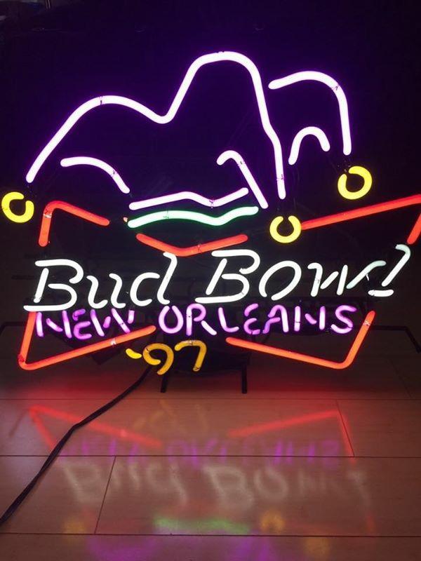 Custom Bud Bowl New Orleans Neon Sign Real Neon Light