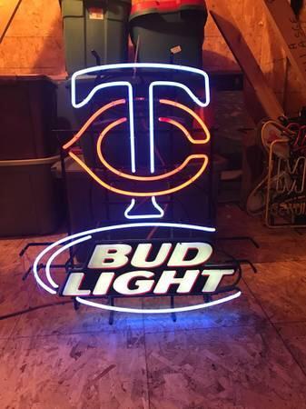 Custom Bud Light Minnesota Twins Neon Sign MLB Teams Neon Light Real Neon Light