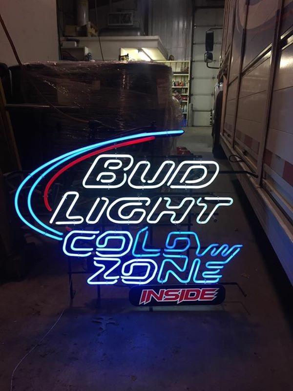 Custom Bud Light Cold Zone Neon Sign Real Neon Light