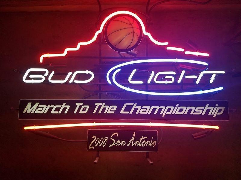 Custom Bud Light March To The Championship Neon Sign Real Neon Light