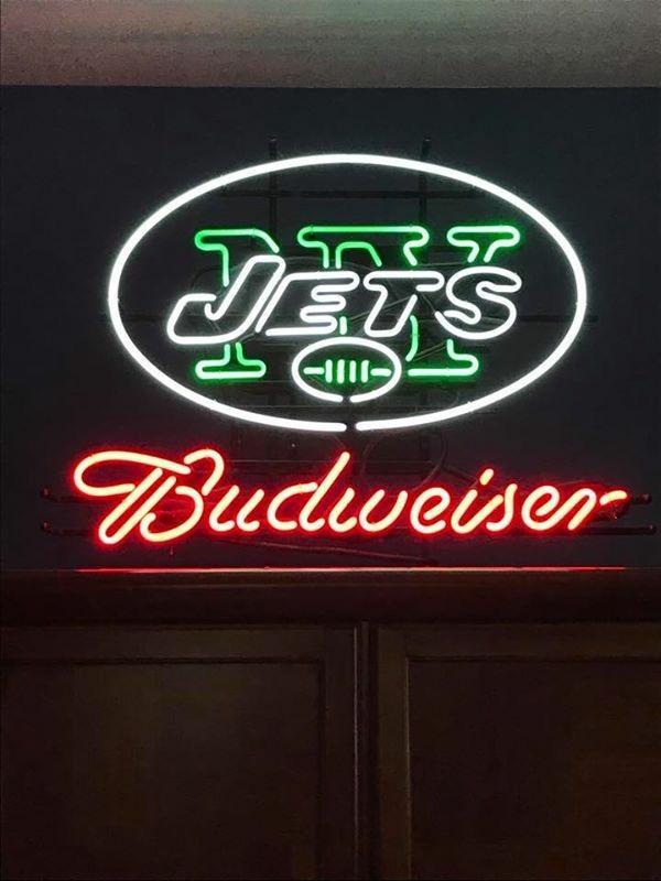 Custom Budweiser New York Jets Neon Sign NFL Teams Neon Light Real Neon Light