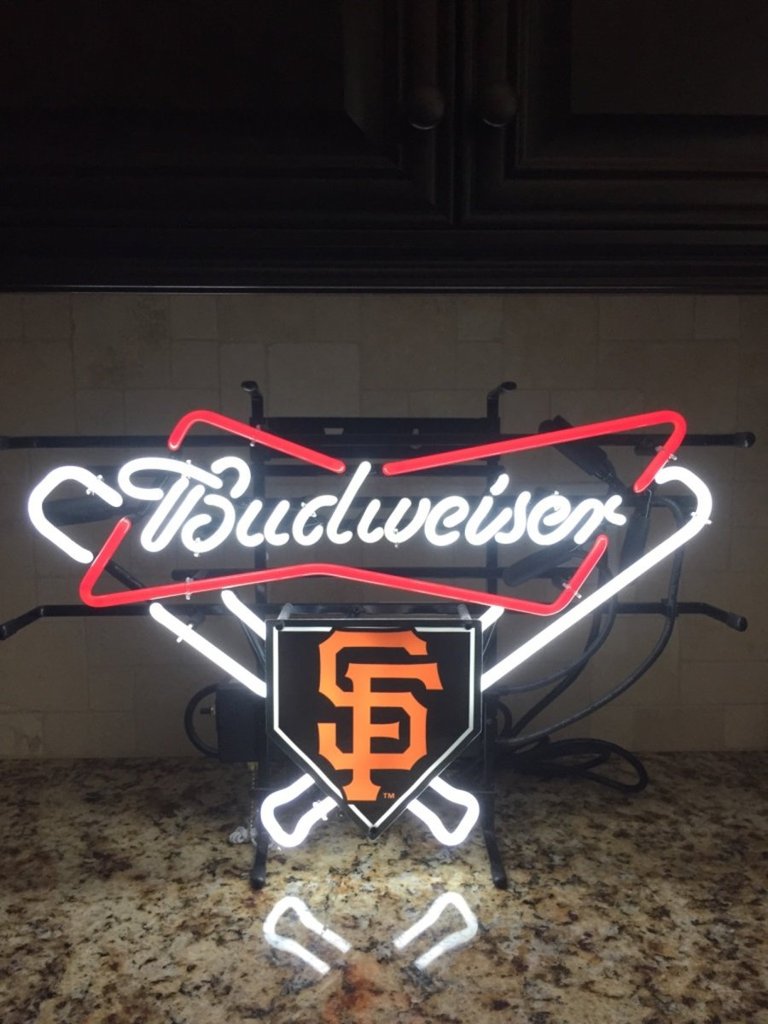 Custom Budweiser San Francisco Giants Neon Sign MLB Teams Neon Light Real Neon Light
