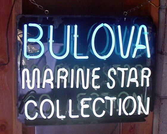 Custom Bulova Marine Star Collection watch Neon Sign Real Neon Light