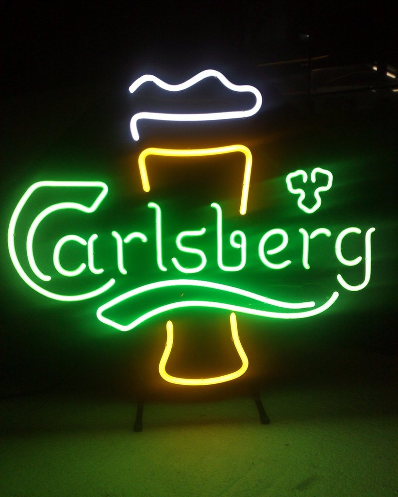 Custom Carlsberg Beer Neon Sign Real Neon Light
