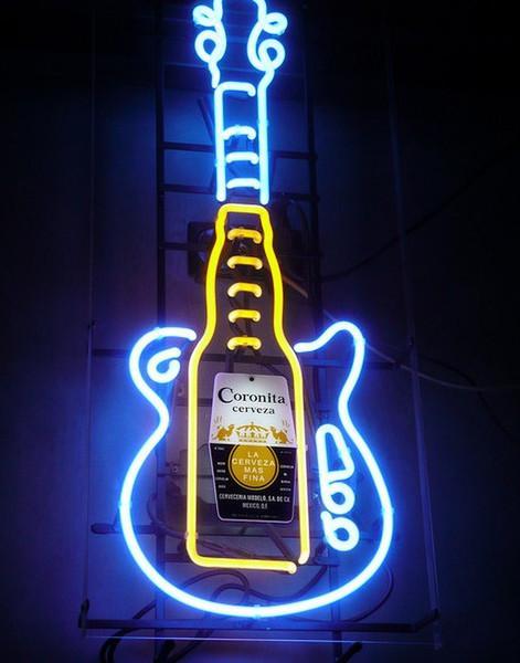 Custom Corona Guitar Neon Sign Real Neon Light