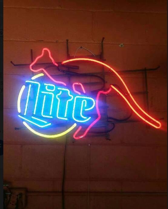 Custom Lite Beer Kangaroo Neon Sign Real Neon Light