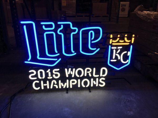 Custom Lite Beer Kansas City Royals MLB Neon Sign Beer Bar Pub Neon Light Real Neon Light