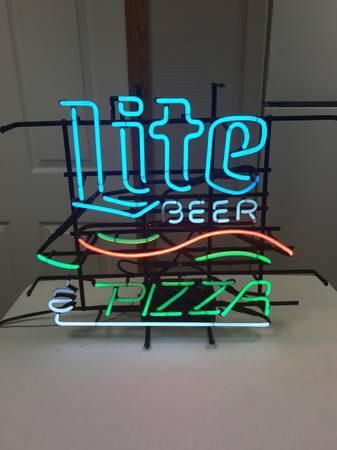 Custom Lite Beer Pizza Neon Sign Real Neon Light