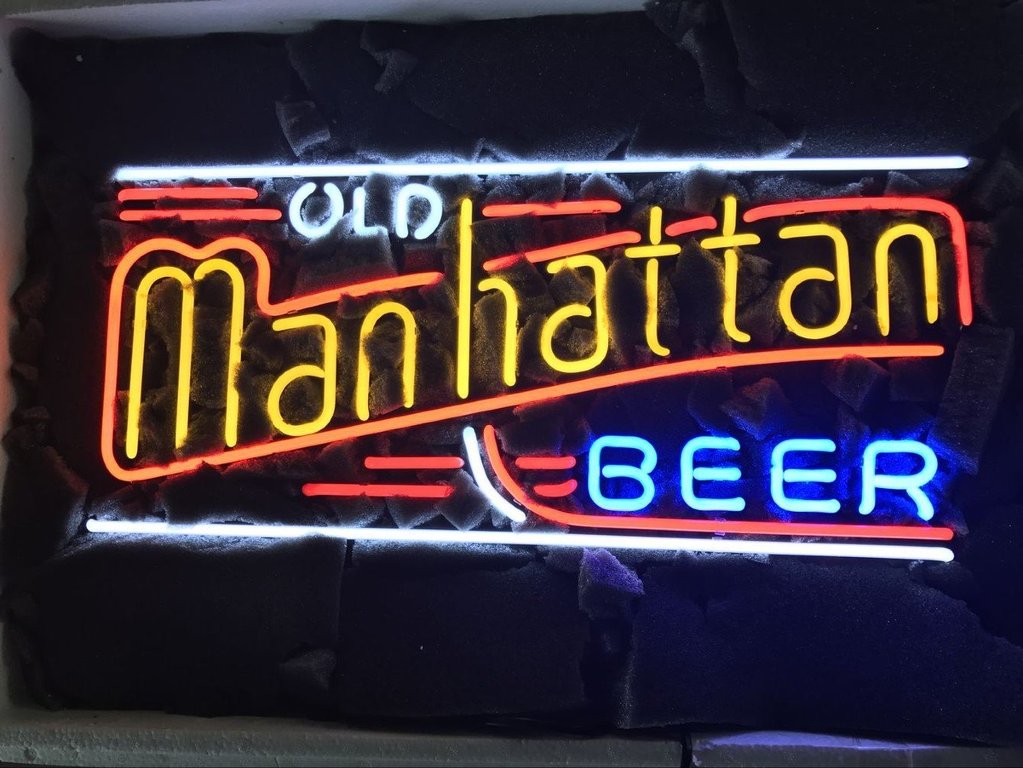 Custom Manhattan Beer Neon Sign Real Neon Light