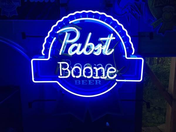 Custom Pabst Boone Neon Sign Real Neon Light