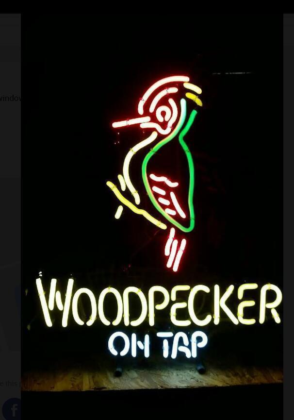 Custom Woodpecker Draft Cider Neon Sign Real Neon Light