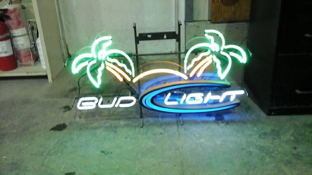 Custom Bud Light Palm Tree Neon Sign Tube Neon Light