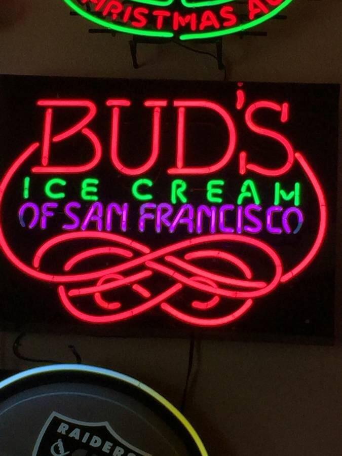 Custom Bud's Ice Cream Of San Francisco Neon Sign Tube Neon Light