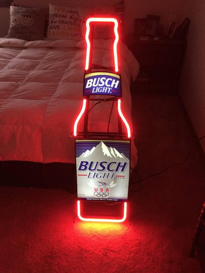 Custom Busch Light Bottle Neon Sign Tube Neon Light