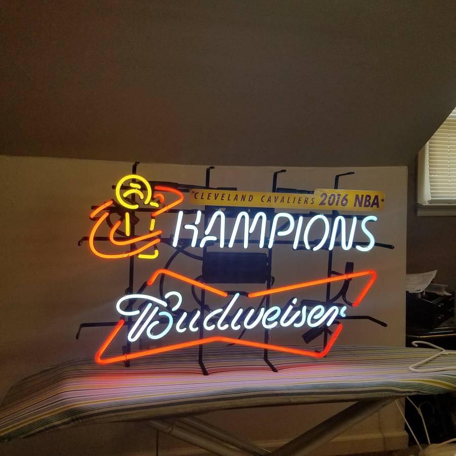 Custom Champions Budweiser Cleveland Cavaliers Neon Sign Sports Neon Light