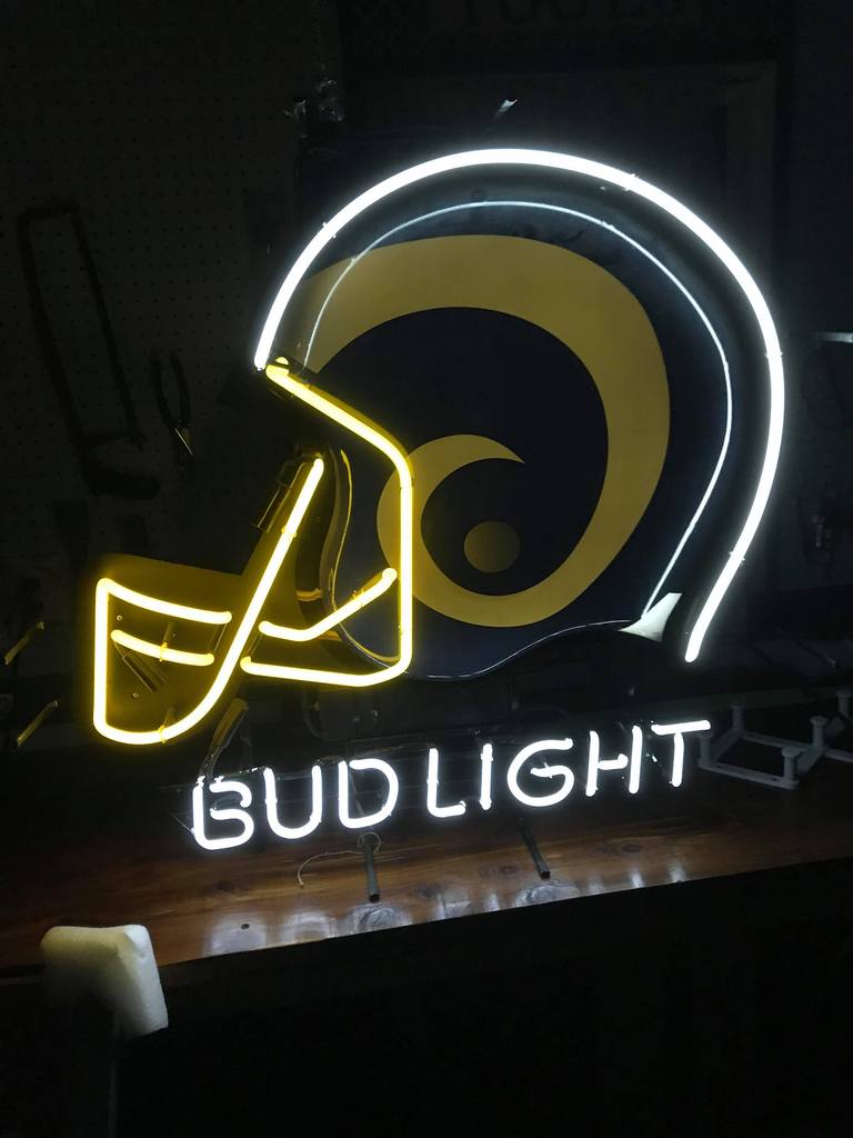 Custom Bud Light Los Angeles Rams NFL Sports Neon Sign Tube Neon Light