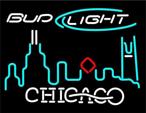 Custom Bud Light Chicago City Neon Sign Tube Neon Light