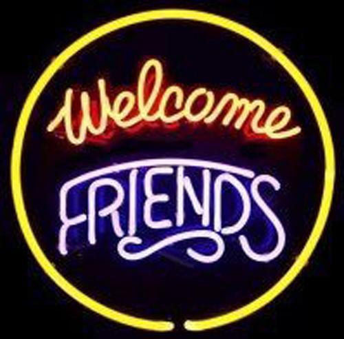 Custom Welcome Friends Neon Sign Tube Neon Light