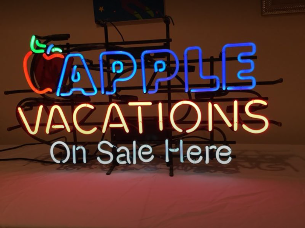Custom Apple Vacations On Sale Here Neon Sign Tube Neon Light
