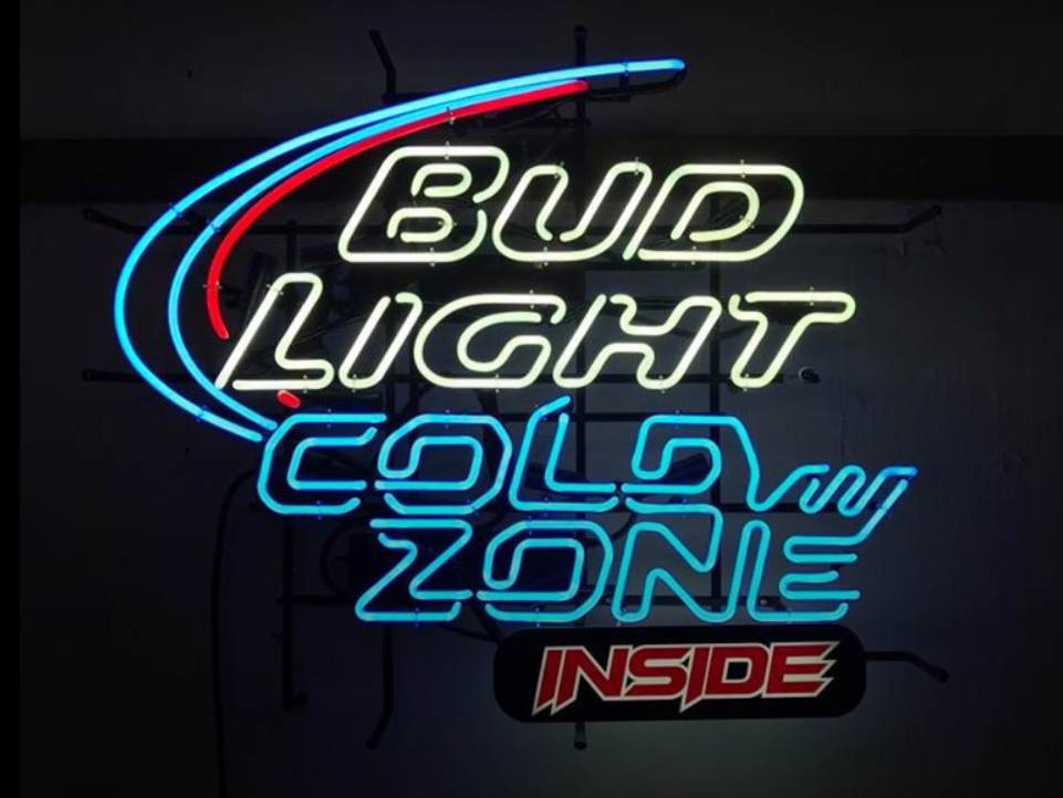 Custom Bud Light Cold Zone Inside Neon Sign Tube Neon Light