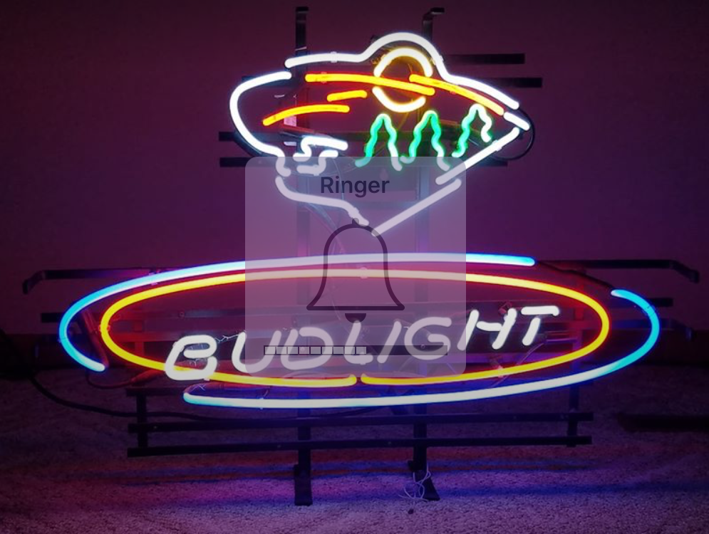 Custom Bud Light Minnesota Wild Neon Sign NHL Sports Neon Light Tube Neon Light