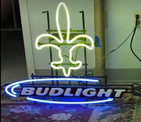 Custom Bud Light New Orleans Saints NFL Sports Neon Sign Tube Neon Light