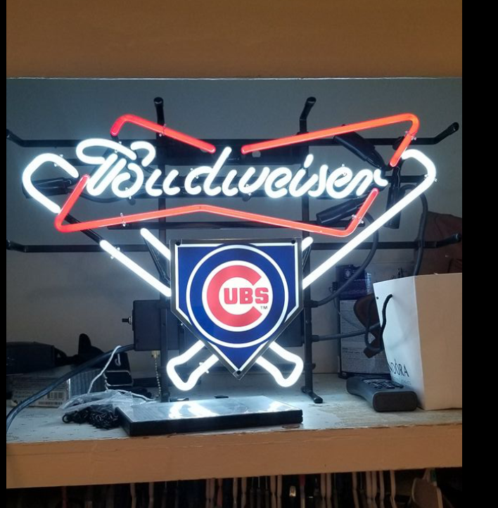 Custom Budweiser Chicago Cubs MLB Sports Neon Sign Tube Neon Light