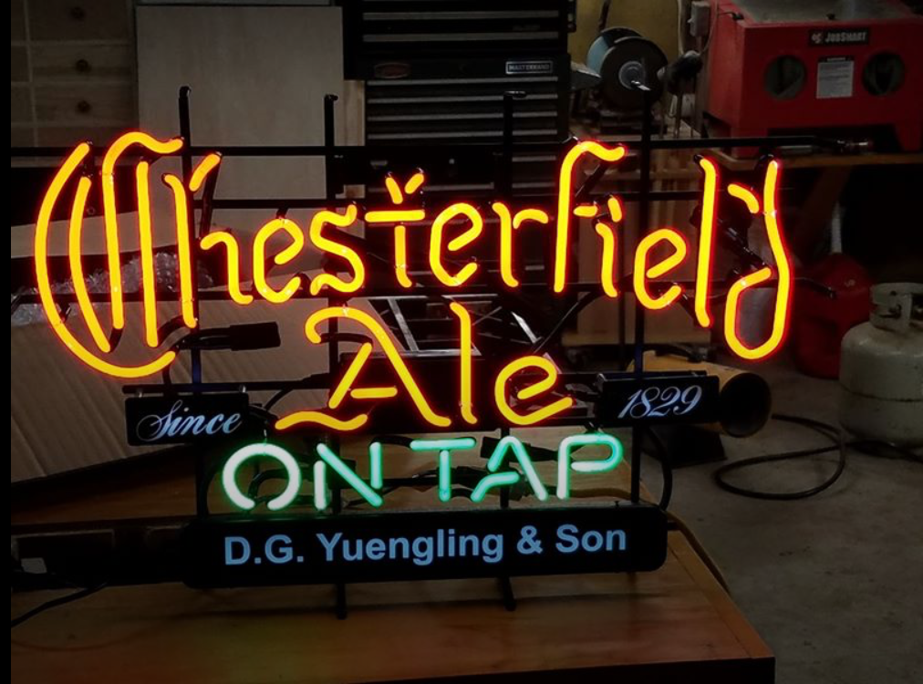 Custom Chesterfield Ale On Tap Neon Sign Tube Neon Light