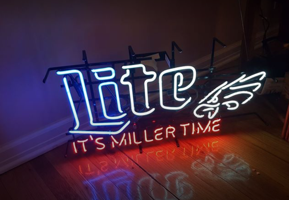Custom Miller Lite It’s Miller Time Philadelphia Eagles NFL Neon Sign Tube Neon Light Custom