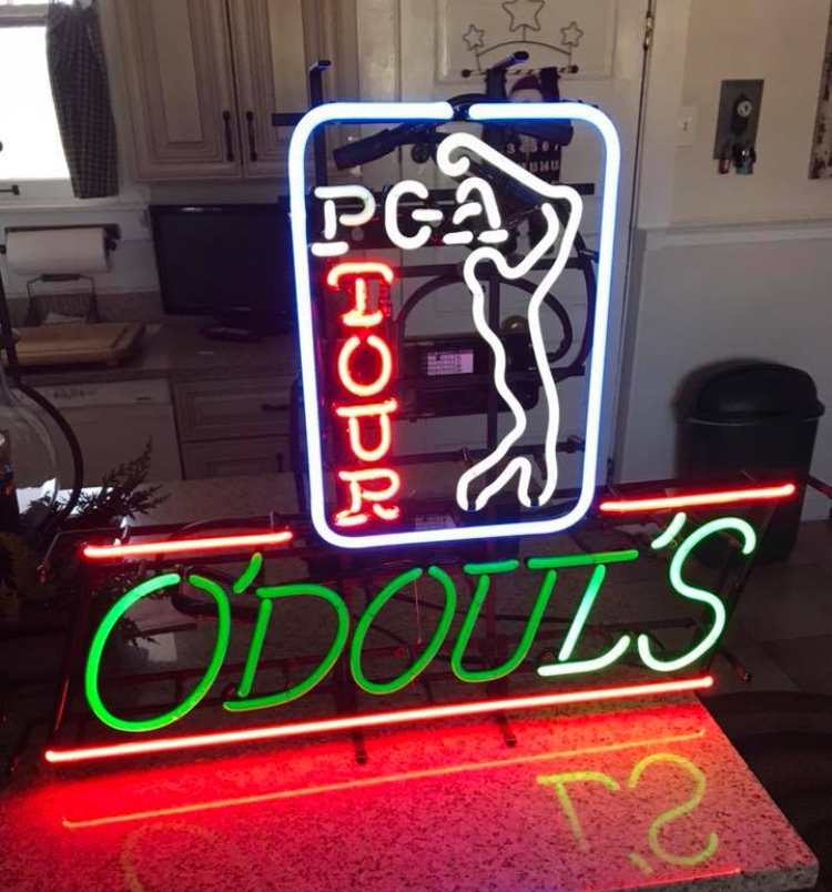 tour neon sign