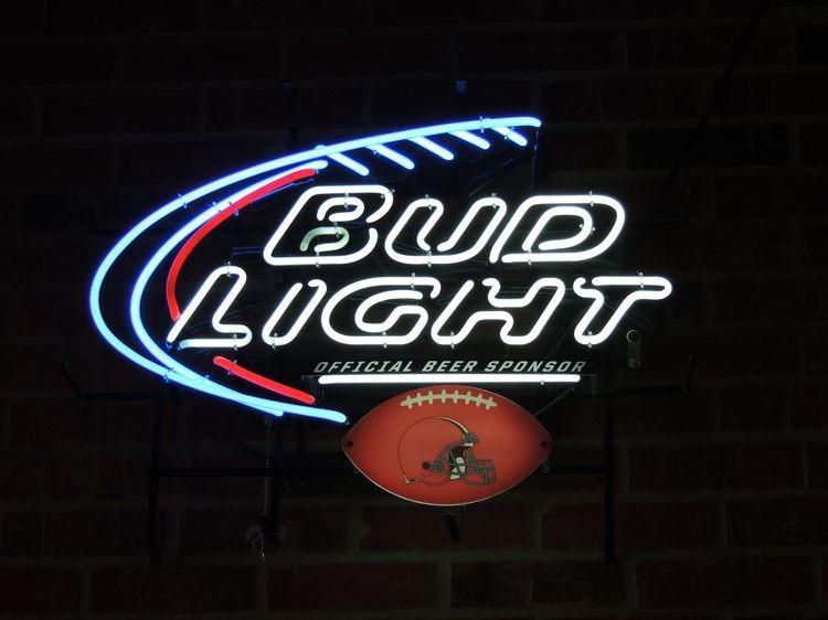 Custom Bud Light NFL Sports Neon Sign Real Neon Light