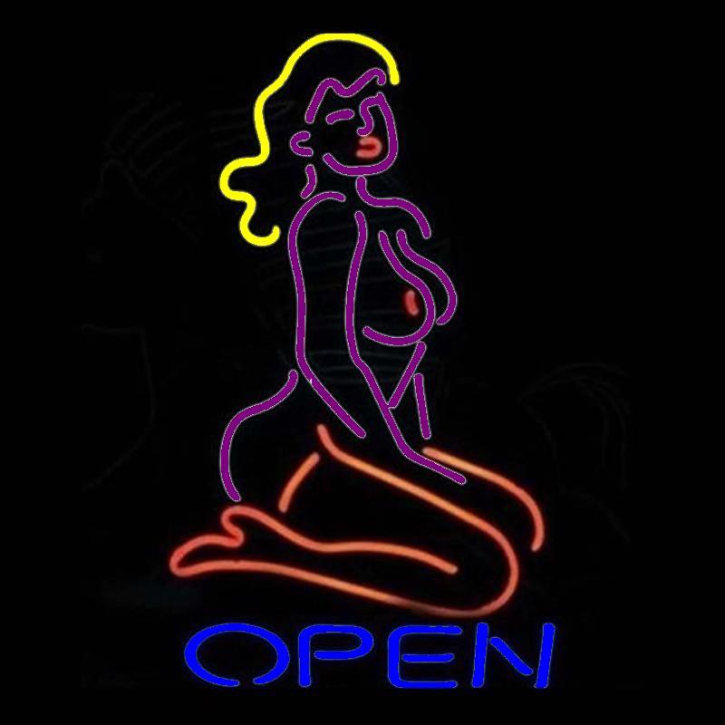 Custom Live Lady Nude Open Neon Sign Tube Neon Light