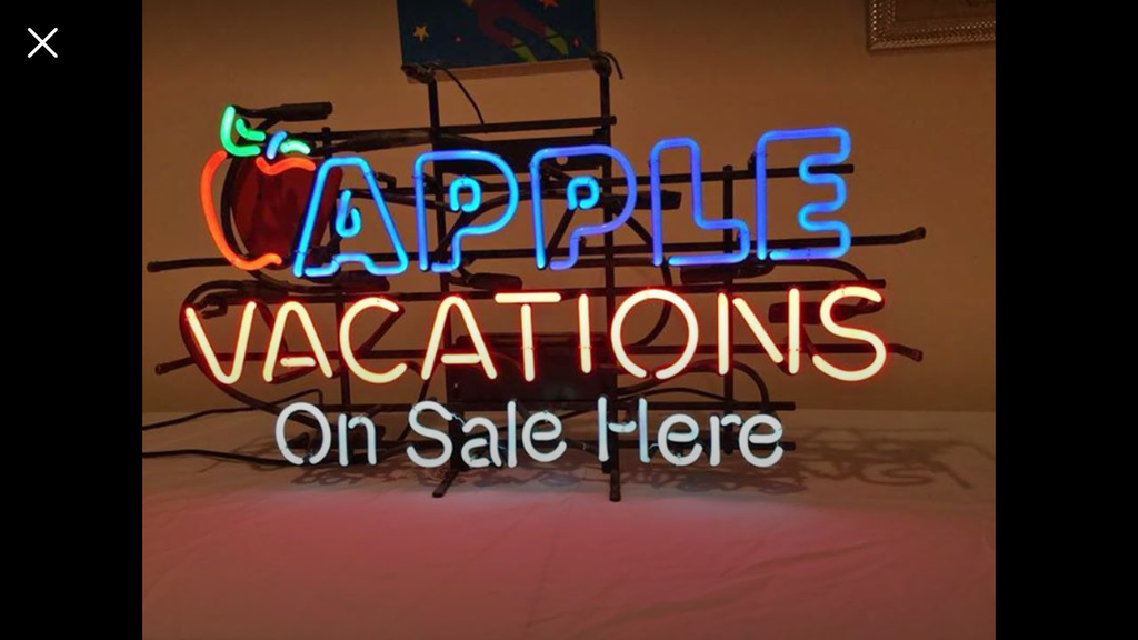 Custom Apple Vacations On Sale Here Neon Sign Tube Neon Light