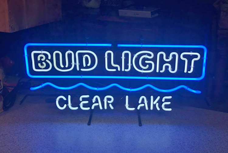Custom Bud Light Clear Lake Neon Sign Tube Neon Light