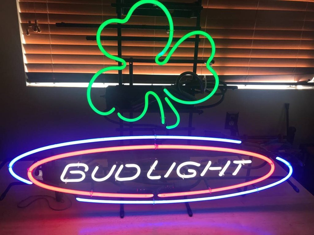 Custom Bud Light Shamrock Neon Sign Tube Neon Light