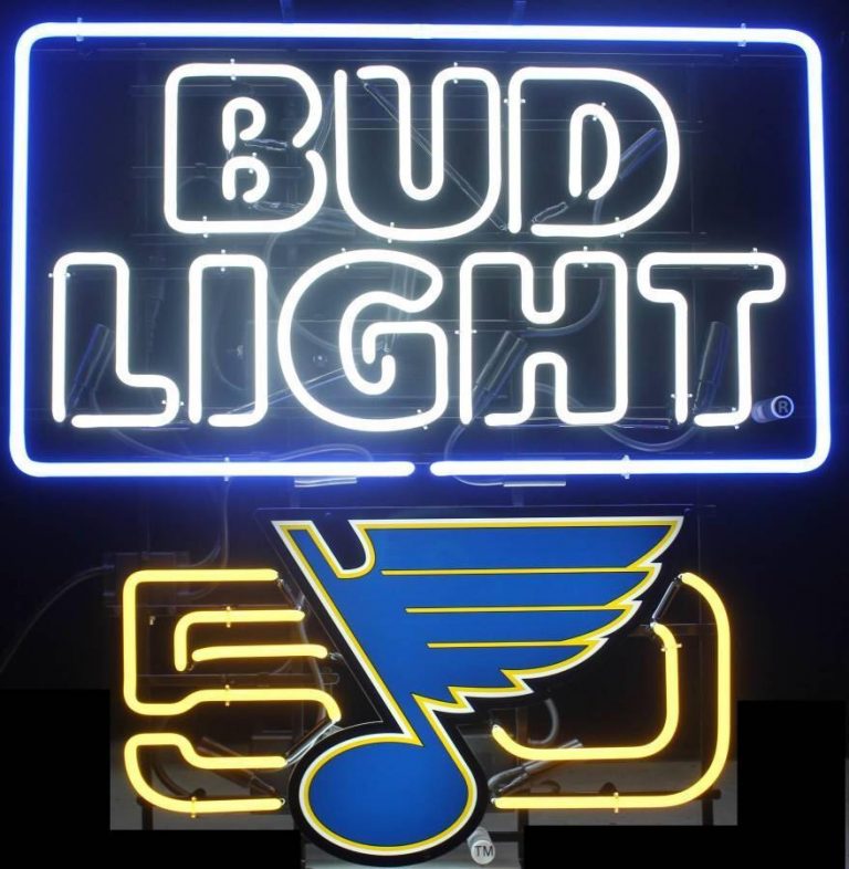 Custom Bud Light St Louis Blues 50th Anniversary Neon Sign NHL Sports