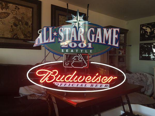 Custom Budweiser All Star Game Seattle Mariners Neon Sign MLB Sports Neon Light