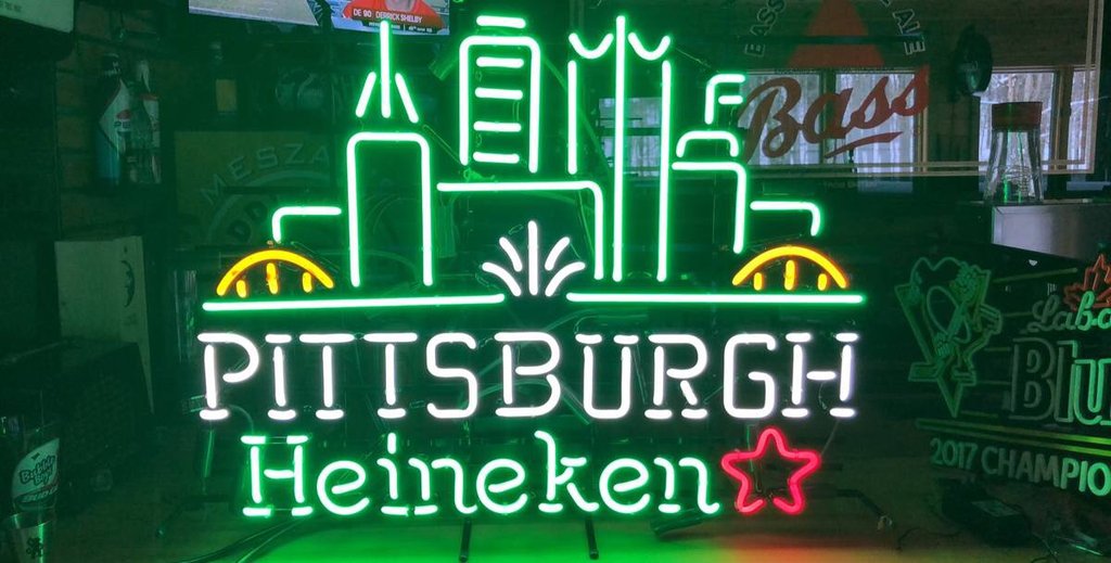 Custom Pittsburgh Neon Sign Displaly Store Beer Bar Pub Neon Light